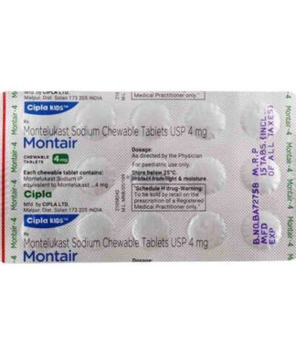 Montair 4mg Chew Tablet 15's
